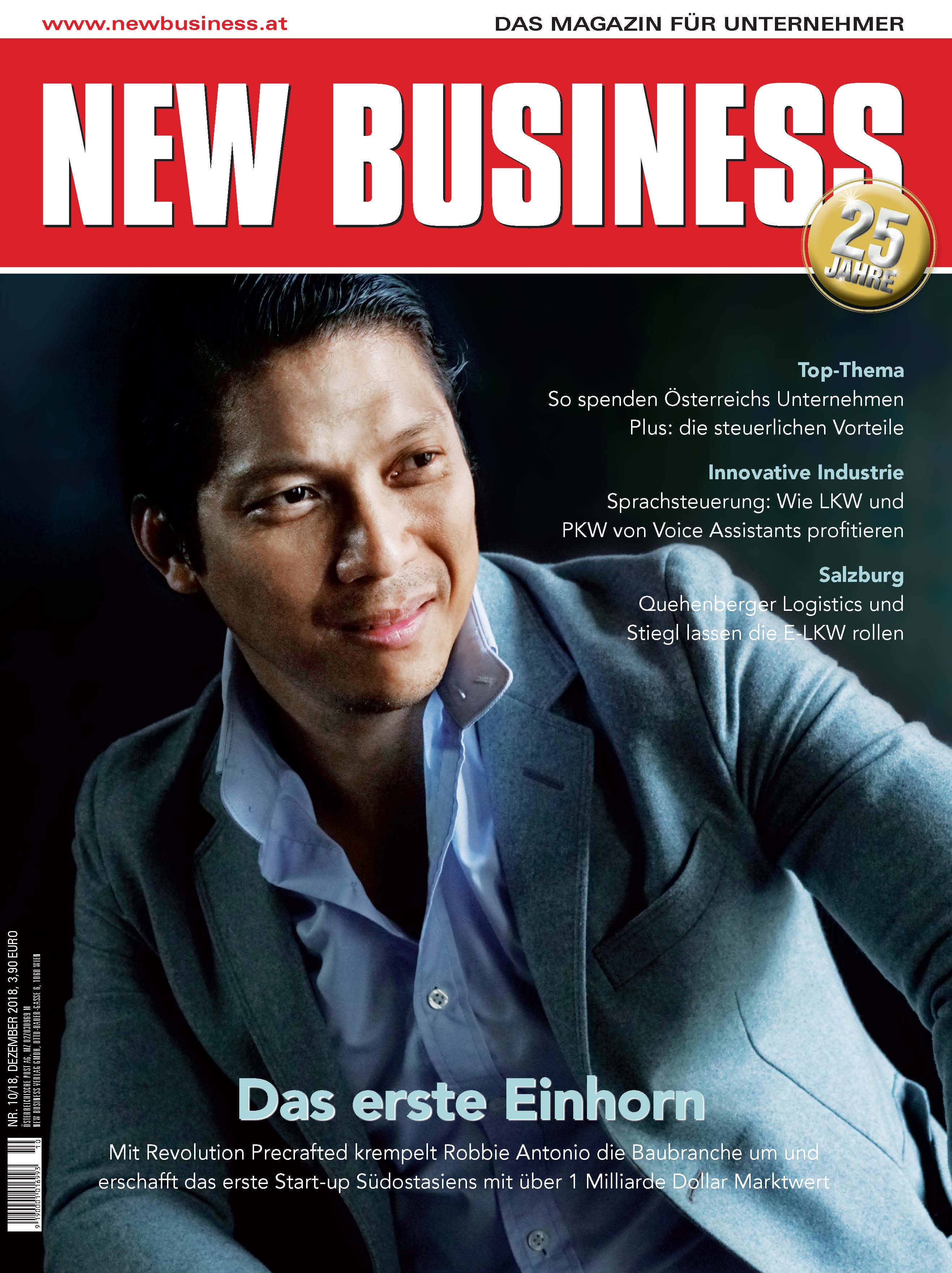 Cover: NEW BUSINESS - NR. 10, DEZEMBER 2018