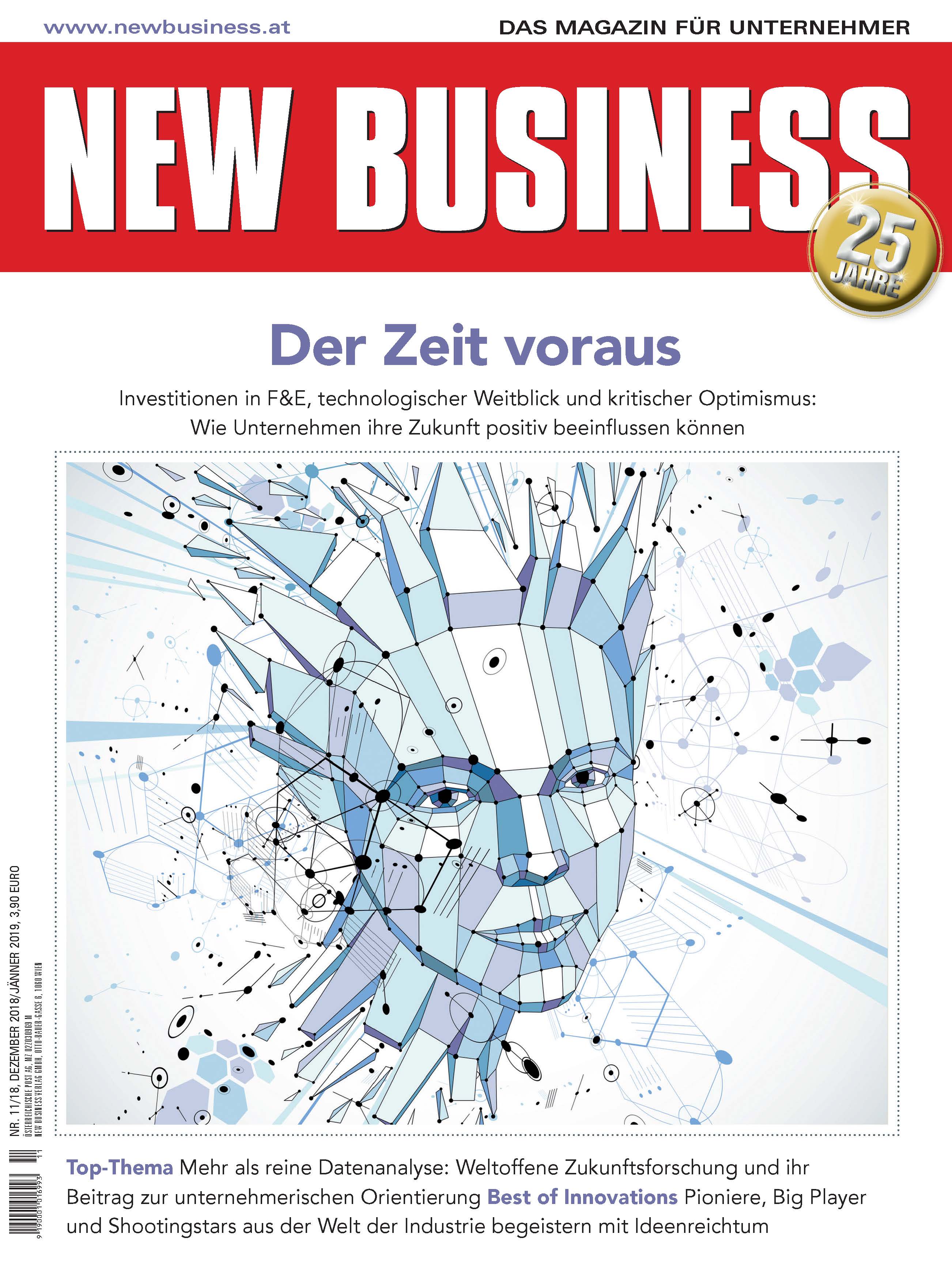 Cover: NEW BUSINESS - NR. 11, DEZEMBER 2018/JÄNNER 2019