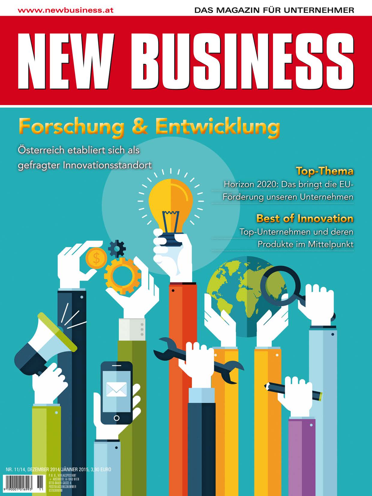 Cover: NEW BUSINESS - NR. 11, DEZEMBER 2014/JÄNNER 2015