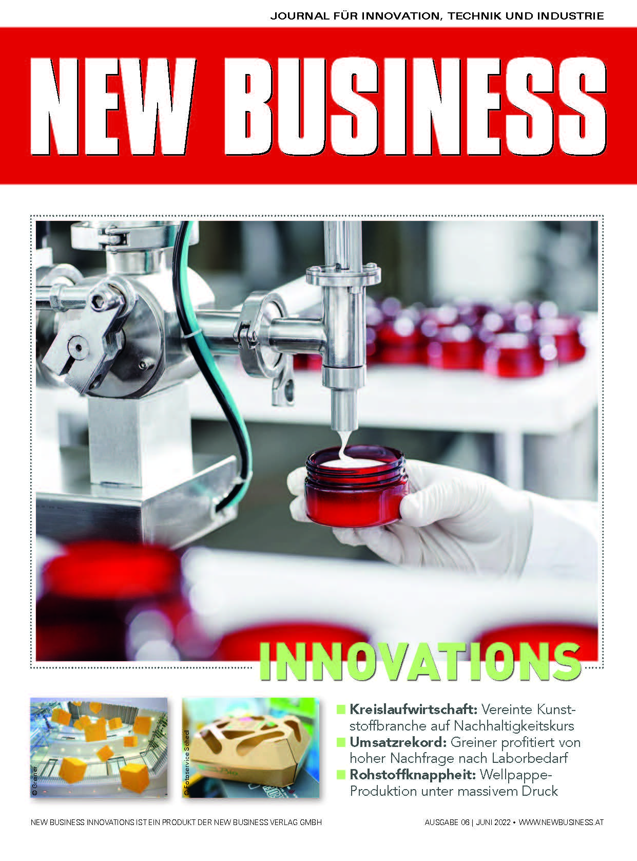 Cover: NEW BUSINESS Innovations - NR. 06, JUNI 2022