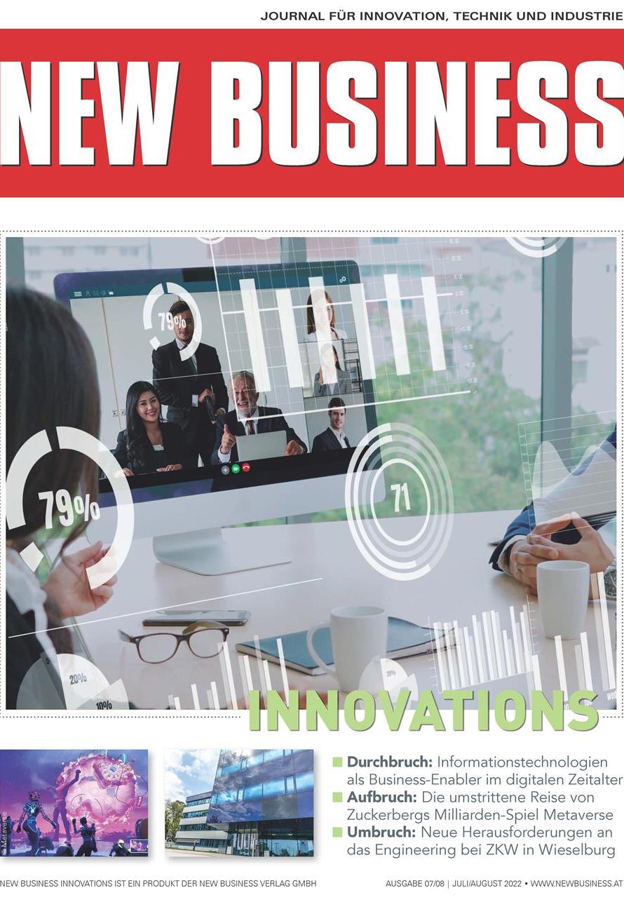 Cover: NEW BUSINESS Innovations - NR. 07/08, JULI/AUGUST 2022